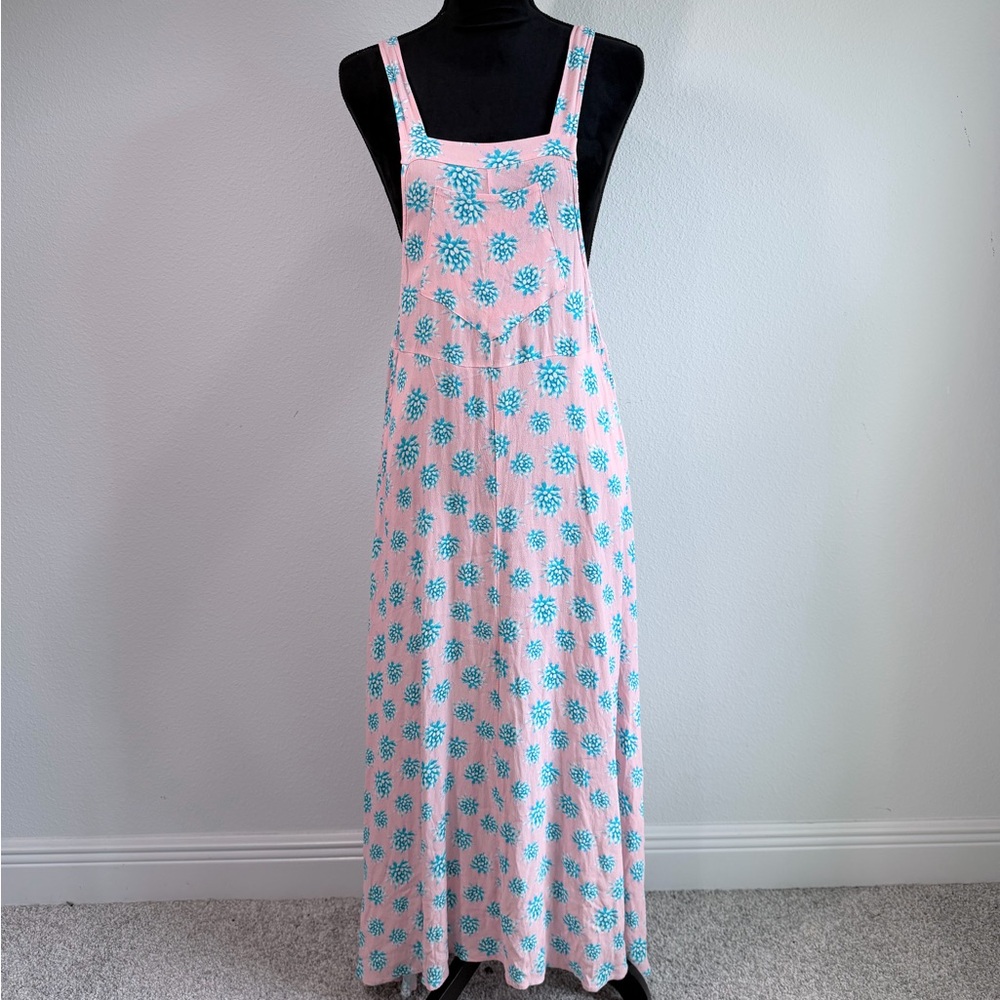 Tori Praver Swimwear Pink Floral Maxi Cover Up Dress Size 3 Boho Beach